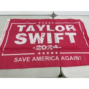 Taylor Swift Flag 2x3 Pink 2024 Save America Again NEW